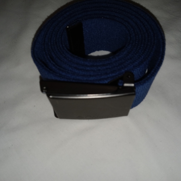 Columbia Men's Military Web Belt-Adjustable Cotton Strap and Metal Plaque Buckle - Picture 5 of 5